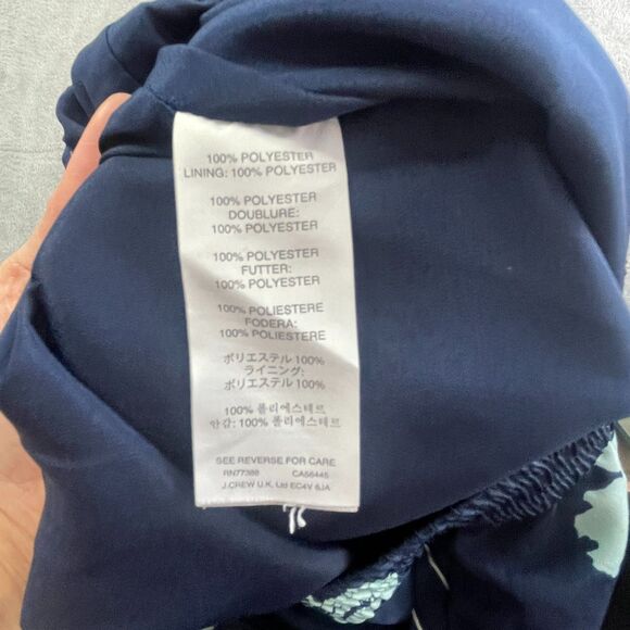 J. Crew Womens Floral Print Ankle Pant Size 10P Navy Vacation Classic Chic - Picture 9 of 14